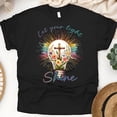 thumbnail image 1 of Christian Light Bulb Graphic T-Shirt Let Your Light Shine, Black, Size 3XL, 1 of 6
