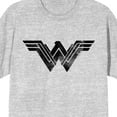 thumbnail image 2 of Justice League Movie Wonder Woman Logo Crew Neck Short Sleeve Athletic Heather Men's T-shirt-Large, 2 of 2