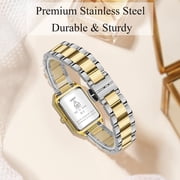 Watches for Women Luxury Ladies Quartz Wrist Watches with Stainless Steel Bracelet,Waterproof Square Ladies Watches Mother's Day Gifts for Women