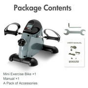 Baokaler Under Desk Exercise Bike, Foot Pedal Exerciser, Portable Under Desk Pedal Stepper with Digital Display, Mini Leg Exerciser for Home