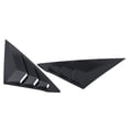 2PCS Car Rear Window Louver Carbon Fiber Style Side Vent Stepped