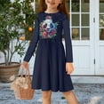 thumbnail image 2 of DISNIMO Panda Dress for Girls Size 3-4 Long Sleeve Dress for Children Girls Dresses with Flowers Dress for Girls Purple Collared Dress Kids Fall Dress Casual Kids Midi Dress Skater Dress, 2 of 7