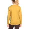 thumbnail image 3 of Stretch Is Comfort Girl's Poly/Spandex Crew Neck Long Sleeve Top Mustard Yellow Large, 3 of 6