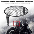 thumbnail image 1 of Protector de Parrilla de Faro Suuonee Máscara de Cubierta de Parrilla Redonda de Faro de Montaje Lateral de Motocicleta de 65 Pulgadas para Cruiser Chopper Cafe Racer ANGGREK Otros, 1 of 8