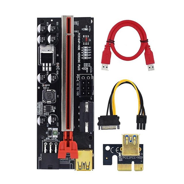 Tarjeta elevadora Pci-e Cpci Express 1x a 16x extensión 6pin Sata para Ver009c Plus