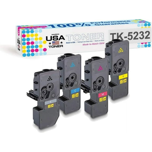 Premium Compatible Toner for Kyocera Ecosys P5021cdw, M5521cdw, TK5232, TK-5232 CMYK