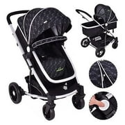 Angle View: 2 In1 Foldable Baby Stroller Kids Travel Newborn Infant Buggy Pushchair Black
