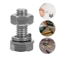 thumbnail image 4 of Shisuyan Nuts Bolts And Washers Sets Silver 20Pcs 0.79In Thread Length 16Mm, 4 of 8