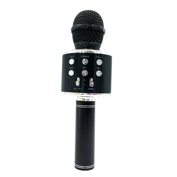 Micrófono de condensador integrado Abanopi WS858L audio con micrófono iluminado color Negro