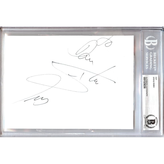 Steve Perry Signed Autographed Cut Signature Journey Singer BAS Encapsulated