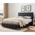 thumbnail image 3 of K&amp;B Furniture Modern Upholstered Tufted Platform Bed, 3 of 5