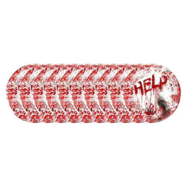 Ramiter Atmosphere Party Decoration Handprint Paper Plates Tablecloth Disposable Party Tableware Set