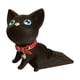 thumbnail image 2 of Tope de puerta con forma de gato, antideslizante, de PVC, con reducción de ruido Negro, 2 of 9