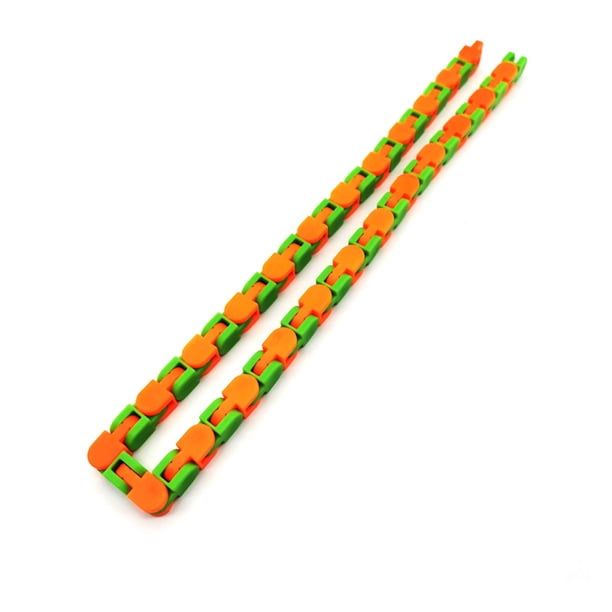 Cadena antiestrés divertida de colores aleatorios para niños y adultos, pulsera antiestrés con cadena de bicicleta, rompecabezas, juguetes educativos