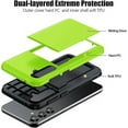 thumbnail image 2 of FIEWESEY for Samsung Galaxy S24 S24 Plus S24 Ultra Case , Dual Layer Protective Shockproof Pocket Credit Card License Rugged Sturdy Shell Slide Wallet Phone Case forSamsung Galaxy S24 Plus, Green, 2 of 6
