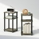 thumbnail image 5 of Mesita de noche Furinno Just de 3 niveles, torneada, roble francés/negra, 5 of 6