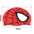 thumbnail image 2 of Unisex Waterproof Silicone Spider Pattern Swim Cap for Kids and Girls Water Sports, 2 of 5