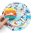 thumbnail image 5 of Pegatinas de natación, paquete de 50 pegatinas estéticas impermeables para botella de agua, calcomanía para portátil, casco, teléfono, parachoques, bicicleta, monopatín, 5 of 5