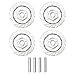 thumbnail image 3 of 4Pack ShareGoo Metal 12mm Hex Hub Wheel Rim Tires Brake Disc Compatible with Traxxas Tamiya HSP HPI Redcat Racing 1/10 RC On-Road Car (Silver), 3 of 4