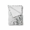 thumbnail image 2 of Modern Soft Flannel Fleece Blanket, Vector School Design Mathematic Frame Like Numbers in a Row Image Work of Art, Cozy Plush for Indoor and Outdoor Use, 50" x 70", Black and White, by Ambesonne, 2 of 6