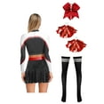 thumbnail image 2 of Yhong Womens Cheerleading Costume 5PCS Cheer Uniform High School Cheer Leader Fancy Dress Outfits Red XXL, 2 of 6