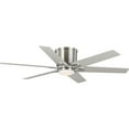 thumbnail image 2 of Progress Lighting Bexar 6-Light Flush Mount Ceiling Fan, Brushed Nickel, Reversible Silver/Dark Cherry Blades, Integrated LED, 2 of 22