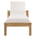 thumbnail image 2 of Modway Marina Outdoor Patio Teak Single Chaise in Natural White, 2 of 7
