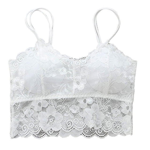 Non Ring Gathered Comfortable Bra Simple Natural Type Lace Anti Disappearance Wrapped Bra Bustier Underwear