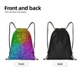 thumbnail image 5 of Kdxio Colorful Glitter Print Drawstring Backpack Bag,Waterproof Draw String Back Sack, Gym Drawstring Bags Swim Bag For Unisex, 5 of 9