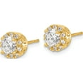 thumbnail image 2 of 14K Yellow Gold Diamond Semi-Mount Stud Earrings (8 X 8) Made In India em5483-025-ya, 2 of 5