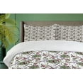 thumbnail image 4 of Ambesonne Botanical Duvet Cover Sets, Monstera Leaf and Flowers, 2-King, Multicolor, 4 of 7