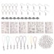 thumbnail image 1 of Kits de llaveros para manualidades, piezas termorretráctiles, cierres hechos a mano, hojas, pinzas termorretráctiles 156 piezas, 1 of 9