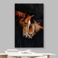thumbnail image 3 of wall26 Canvas Print Wall Art Wood Panel Mother Child Horse Portrait Nature Animals Digital Art Realism Decorative Farmhouse Zen Rustic Multicolor Wildlife for Living Room, Bedroom, Office - 32"x, 3 of 5
