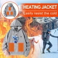 thumbnail image 5 of Gamivast Heated Sweatshirts for Men and Women Hooded 5 Heating Areas and 3-levels Pullover with Pocket Butterflies Printed Washable Hoodies Hiking Outerwear no Power Bank, 5 of 5