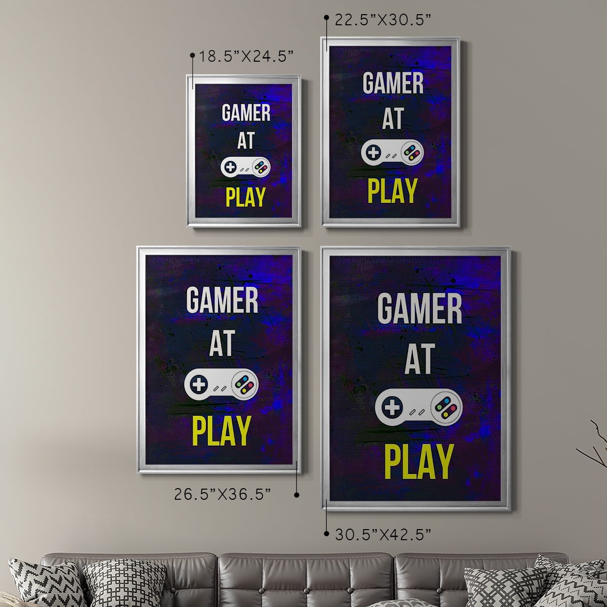 Gamer at Play VI Premium Framed Print, in Gold, Black, or Silver - Ready to Hang