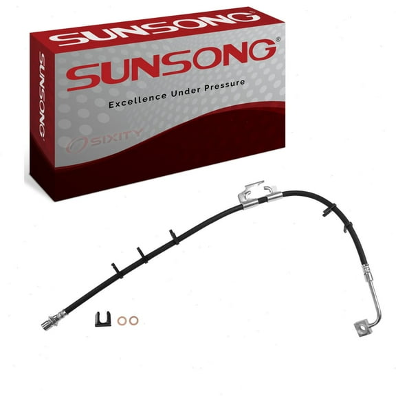 Sunsong Front Left Brake Hydraulic Hose compatible with Dodge Ram 3500 2003-2010