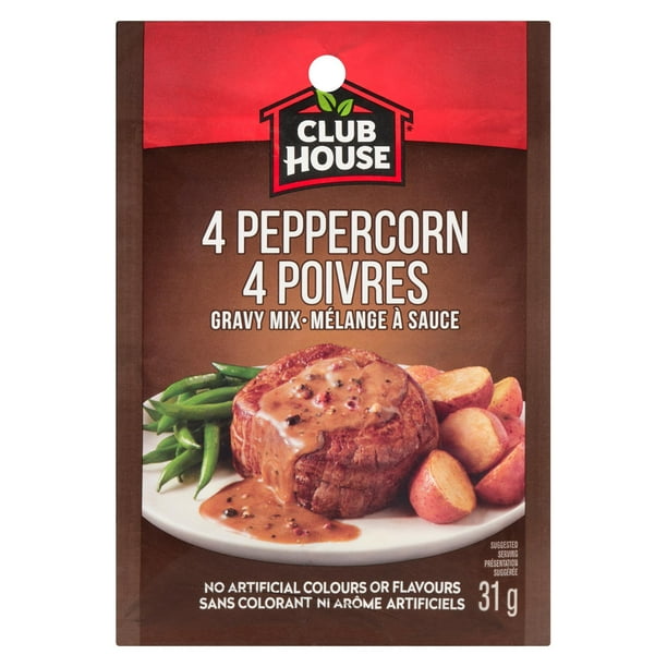 Club House, Dry Sauce/Seasoning/Marinade Mix, 4 Peppercorn Gravy, 31g