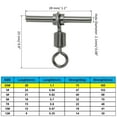 thumbnail image 2 of Unique Bargains T-Shape Fishing Swivels 165Lbs Swivels Fishing Tackle 3-Way Cross Line Swivels, 30 Pack, 2 of 8
