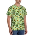 thumbnail image 2 of Bixox Men's Avocado With Seeds Printed Short Sleeve Skinny Athletic T-Shirt, 2 of 6