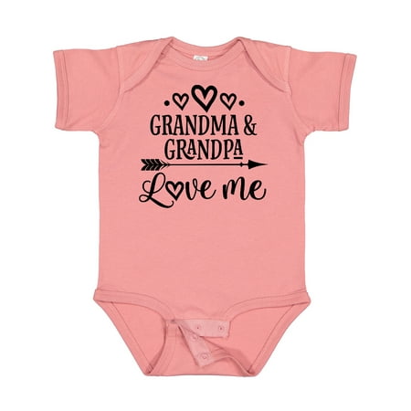 

Inktastic Grandma Grandpa Love Me Arrow Gift Baby Boy or Baby Girl Bodysuit