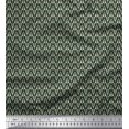 thumbnail image 1 of Soimoi Moss Georgette Fabric Leaves Small Fabric Prints by Yard 42 Inch Wide, 1 of 3