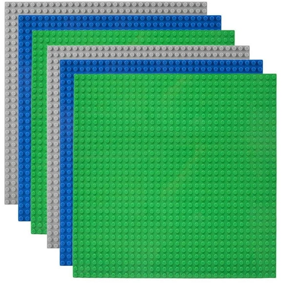 Plaques de Base Classiques pour Briques de Construction 100 % Compatibles avec les Grandes marques-Plaques de Base 10 Pouces x 10 Pouces, Lot de 6