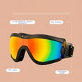 thumbnail image 4 of Lunettes de Soleil pour Animaux, Lunettes de Chien Anti-Uv Sangle de Lentille Réglable pour Cyclisme Lentille Rouge, Lentille Grise, Lentille Transparente, Lentille Argent, 4 of 7