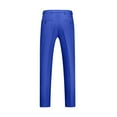 thumbnail image 3 of Iugvhana Men's Straight-Fit Dress Pants Button Zipper Trendy Solid Color Stretch Suit Trousers Big and Tall Loose Casual Regular Fit Trouser Blue XXXXL, 3 of 3