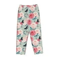 thumbnail image 4 of Balery Roses and Butterflies print Women's Pajama Pants,Ultra Lightweight Pjs,Lounge Pant-Small, 4 of 9