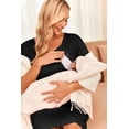 thumbnail image 6 of Ekouaer Women’s Nursing/Delivery/Labor/Hospital Nightdress Short Sleeve Maternity Nightgown with Button, 6 of 7