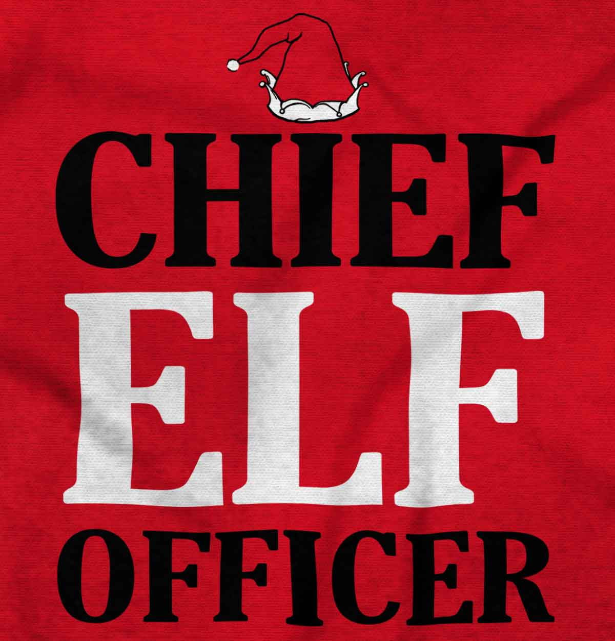Xmas Chief Elf Officer Santa Helper Men's Graphic T Shirt Tees Brisco Brands M