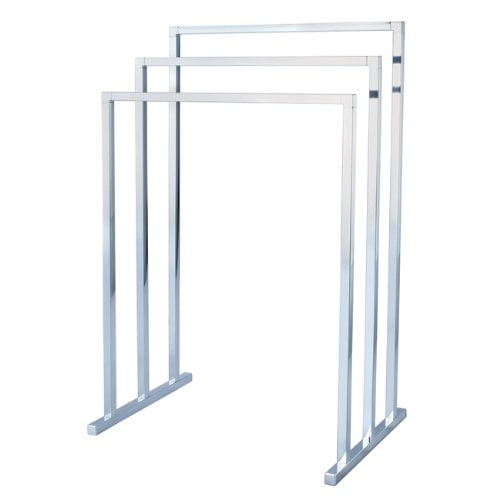Kingston Brass Edenscape SCC8281 Pedestal 3-Tier Steel Construction Towel Rack, Polished Chrome
