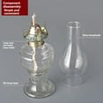 thumbnail image 2 of Rustic Oil Lamp Vintage Glass Coal Lamp Oil Lamps for Indoor Use Home Decor Lighting Oil Lantern Red, 2 of 4