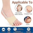 thumbnail image 3 of 2pcs Tailor Bunion Corrector Pads Splint For Bunion Pinky Toe Relief Toe Straightener Little Toe Separator With Anti-slip, 3 of 4